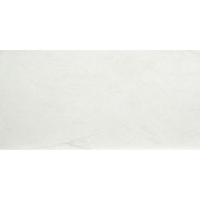 Durban white 12X24 polished porcelain floor and wall tile NDURWHI1224P single tile top view pattern 3