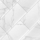 Dymo statuary stripe white glossy 12 x 24 glazed ceramic wall tile NDYMSTASTRWHI1224G-N product shot angle view