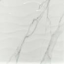Dymo statuary wavy white glossy 12 x 24 glazed ceramic wall tile NDYMSTAWAVWHI1224G-N product shot pattern view 2
