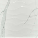 Dymo statuary wavy white glossy 12 x 24 glazed ceramic wall tile NDYMSTAWAVWHI1224G-N product shot pattern view 3
