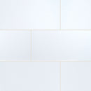Dymo stripe white 12x24 glossy ceramic wall tile NDYMSTRWHI1236-N product shot multiple tiles top view