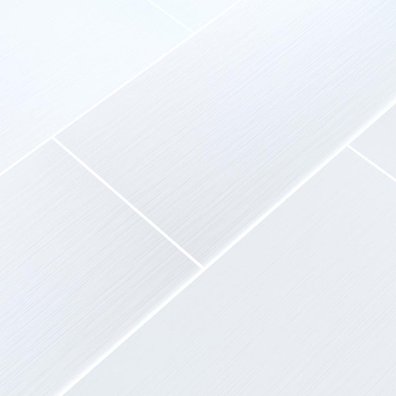 Dymo Stripe White 12"x24" Ceramic Wall Tile Glossy - MSI Collection
