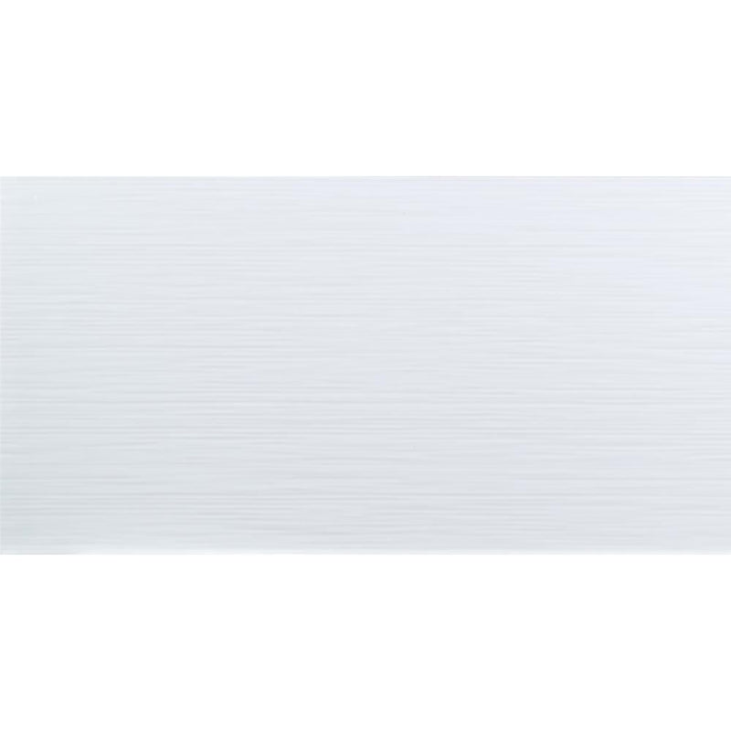 Dymo white stripe 12x24 glossy glazed ceramic wall tile msi collection NDYMSTRWHI1224G product shot one tile top view