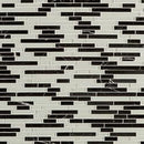 Ebony glass stone linear blend mosaics TGL00247 product shot profile view