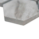 Eden bardiglio 12x12 porcelain meshmounted mosaic tile NEDEBAR2X2HEX product shot profile view