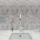 Eden bardiglio 12x12 porcelain meshmounted mosaic tile NEDEBAR2X2HEX product shot sink view