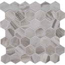 Eden bardiglio 12x12 porcelain meshmounted mosaic tile NEDEBAR2X2HEX product shot tile view