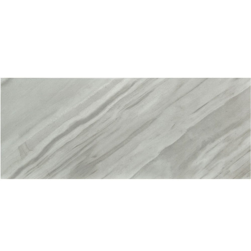 Eden bardiglio 12x24 polished porcelain floor and wall tile NEDEBAR1224P single tile top view pattern 1