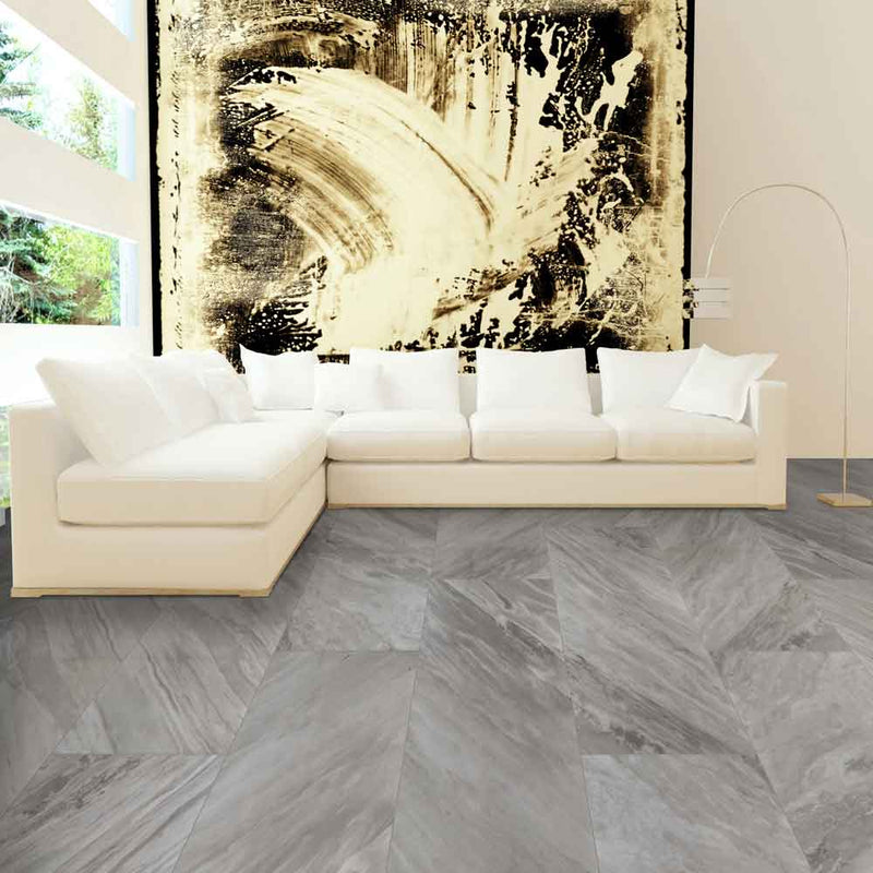 Eden bardiglio 24x48 matte porcelain floor and wall tile NEDEBAR2448 product shot room view