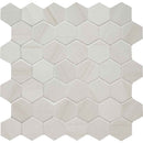 Eden dolomite 12x12 2hexagon porcelain matte meshmounted mosaic tile NEDEDOL2X2HEX product shot tile view