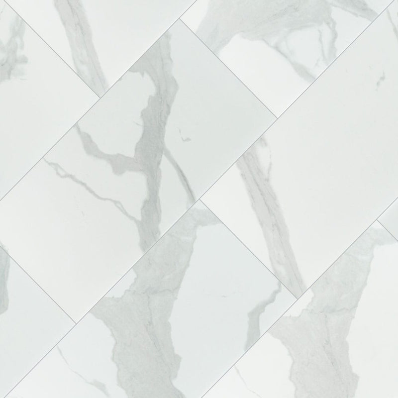 Eden statuary 12x24 polished porcelain floor and wall tile NEDESTA1224P product shot wall view 3