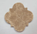 Emperador Light genuine marble motif coasters 5x5 polished set of 4 product shot