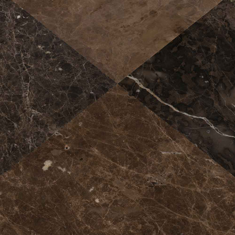 Emperador dark 18 in x 18 in polished marble floor and wall tile TEMPDRK181838 product shot angle view