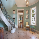 Emperador light 18 in x 18 in polished marble floor and wall tile TEMPLIGHT1818 product shot room view