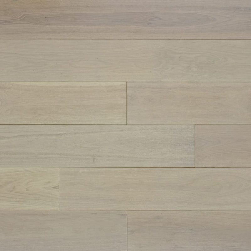 Engineered Hardwood floors strabo french white oak floret prefinished wire brushed SHW12533WB 9in top view