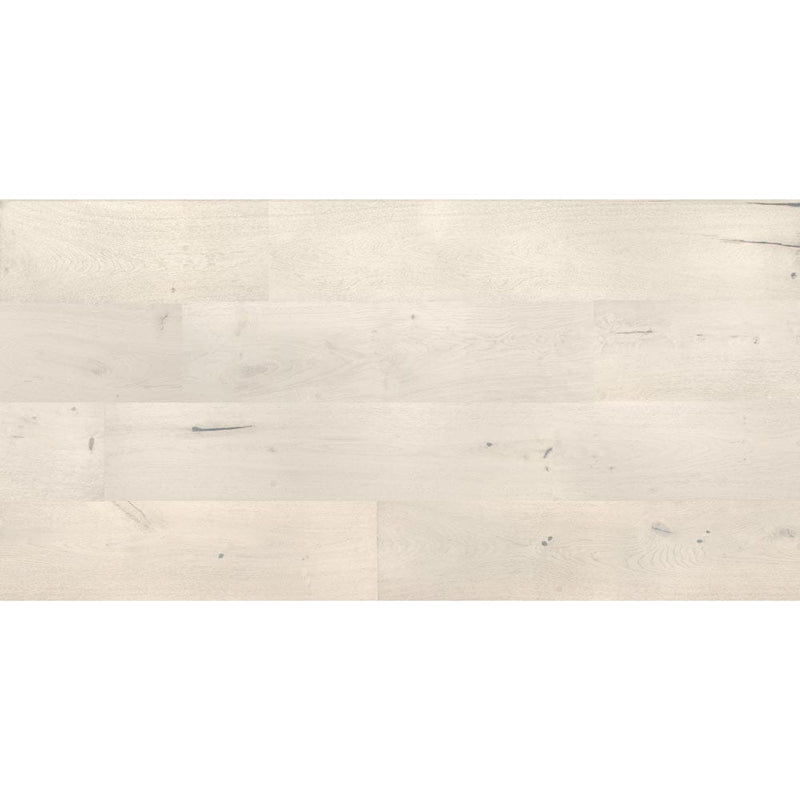 Engineered Hardwood floors strabo french white oak perla prefinished wire brushed SHW12520WB 7.5in wide top view
