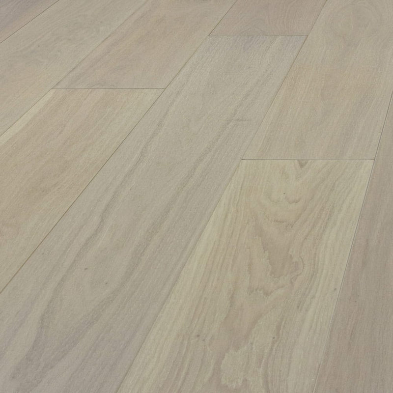 Engineered Hardwood floors strabo french white oak vouvant prefinished wire-brushed SHW12530WB-7.5in angle view
