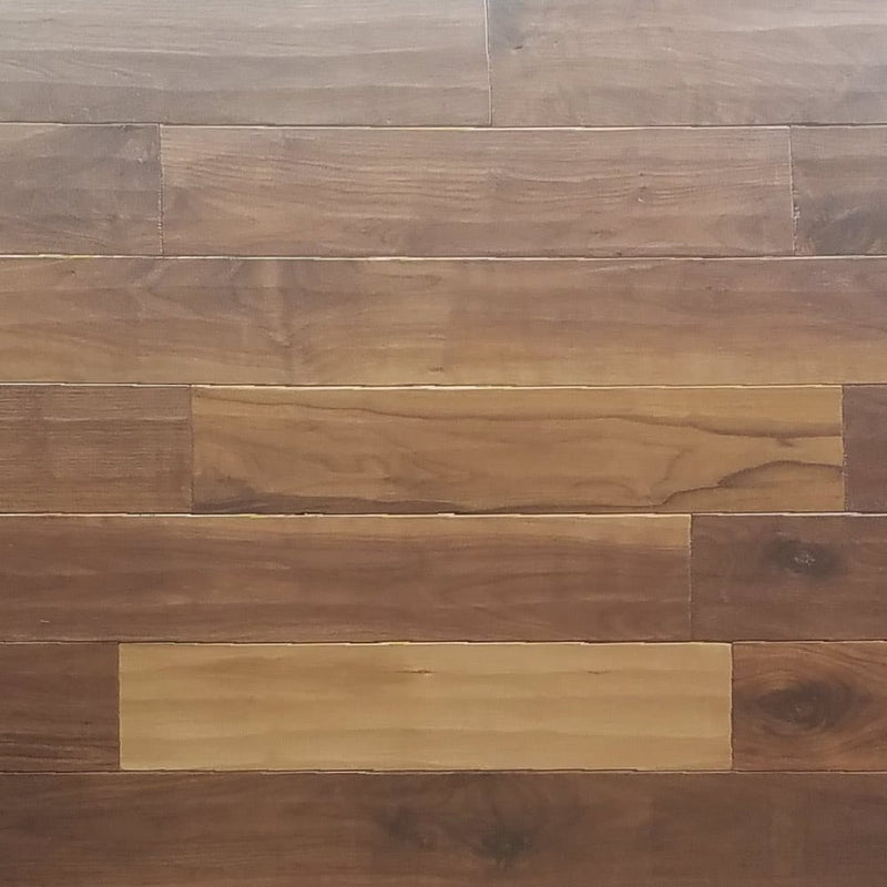 Engineered Hardwood floors walnut natural prefinished smooth  top view