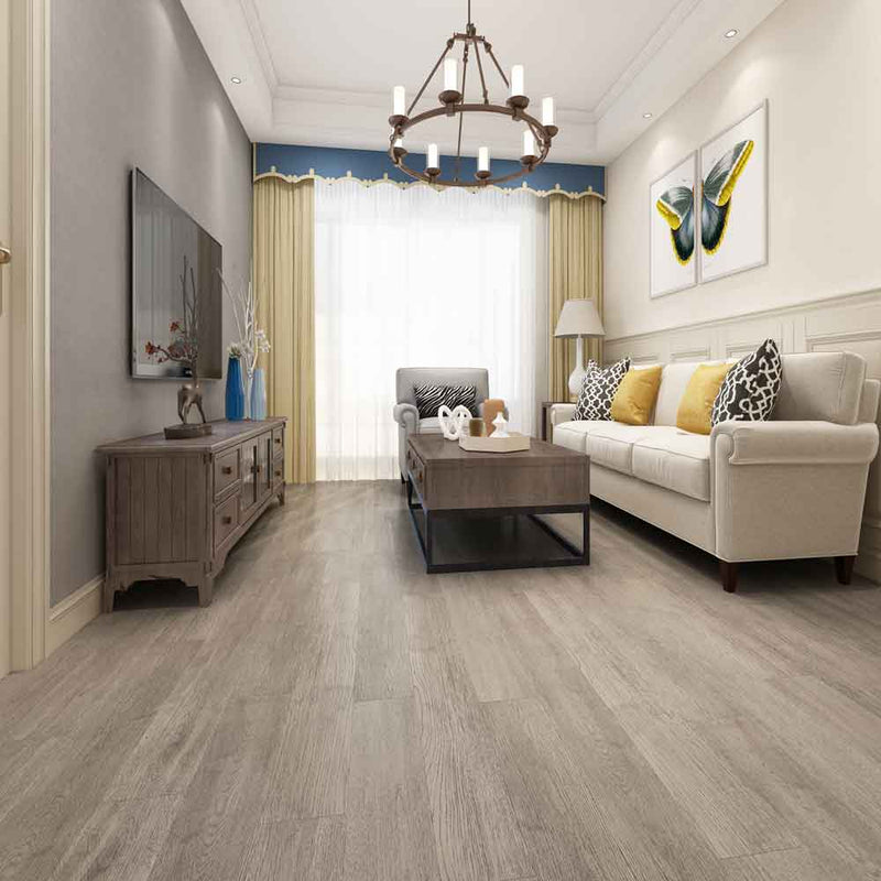 Engineered hardwood floors french white oak breso width 9 SHW12540WB product shot room view