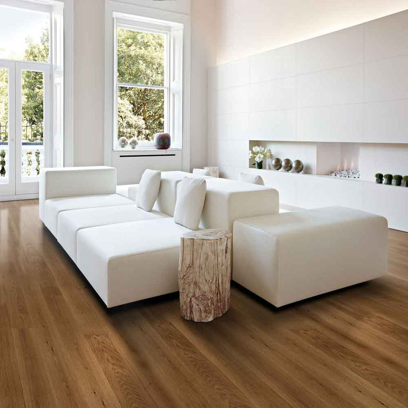 7 Ply Engineered Wood 7.5" Wide 72" RL Long Plank French White Oak Daven - Lincoln Signature Collection