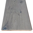 Engineered wood 7.5 wide 74.8 rl long uv lacquer and wirebrushed george gray K-02 intriga collection product shot edge view