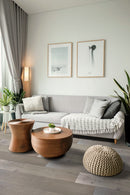 Engineered wood 7.5 wide 74.8 rl long uv lacquer and wirebrushed george gray K-02 intriga collection room shot living room view