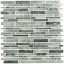 Fountain hills interlocking 11.61X11.73 multi-surface mesh-mounted mosaic tile SMOT-SGLSIL-FOUHIL8MM product shot multiple tiles wall view