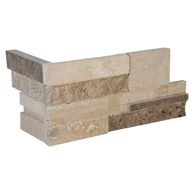 Freska ledger corner 6"x18" natural limestone wall tile LPNLLFRE618COR product shot corner tile view