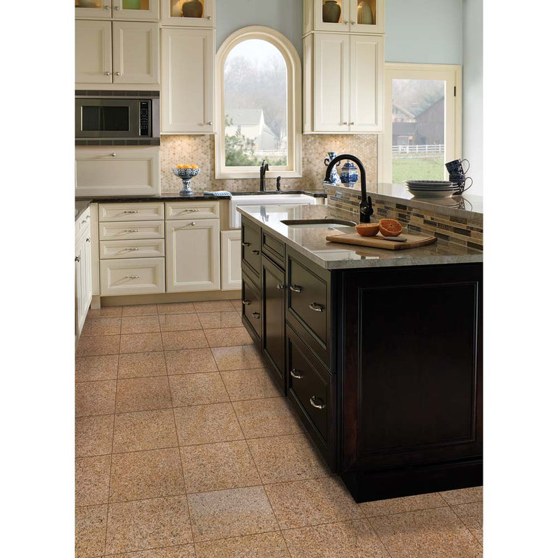 Giallo fantasia 12 in x 12 in polished granite floor and wall tile TGIAFAN1212 product shot tile kitchen view