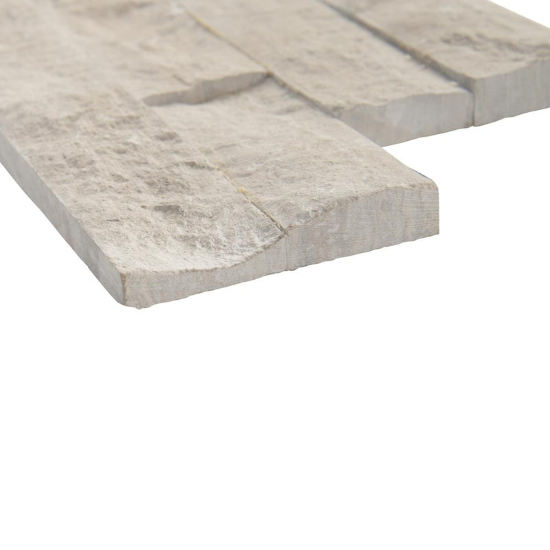 Gray oak split face ledger panel 6X24 marble wall tile LPNLMGRYOAK624 product shot profile view