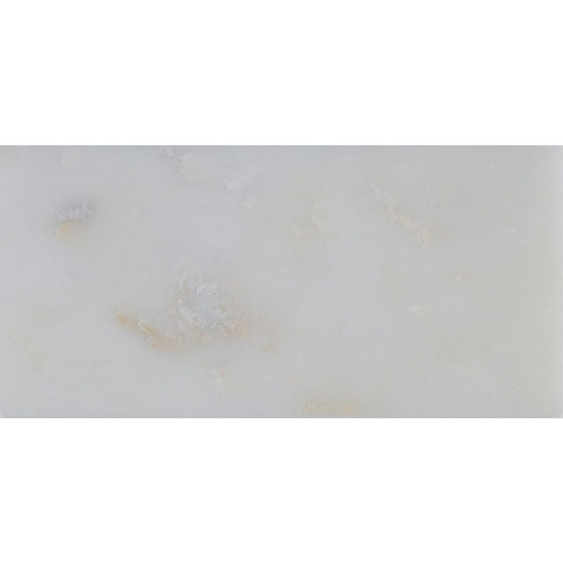 Greecian white 3x6 polished marble floor and wall tile THDW1-T-GRE-3X6 product shot single tile top view