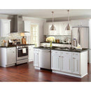 Greecian white beveled 12X12 polished marble mesh mounted mosaic tile SMOT GRE 2X4PB product shot kitchen view