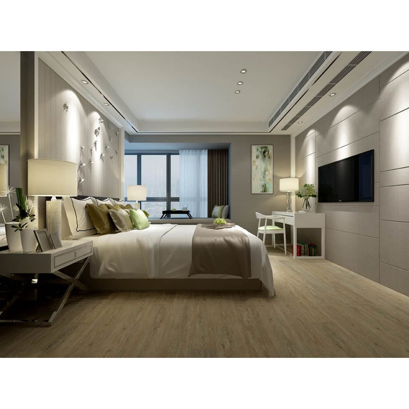 Green Touch Flooring premium collection vinyl flooring 48x7 Alexa Oak WF8604 room scene bedroom