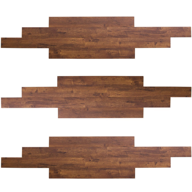 Green Touch Flooring premium collection vinyl flooring 48x7 Coffee Maple WF8607 product shot  multiple planks topview