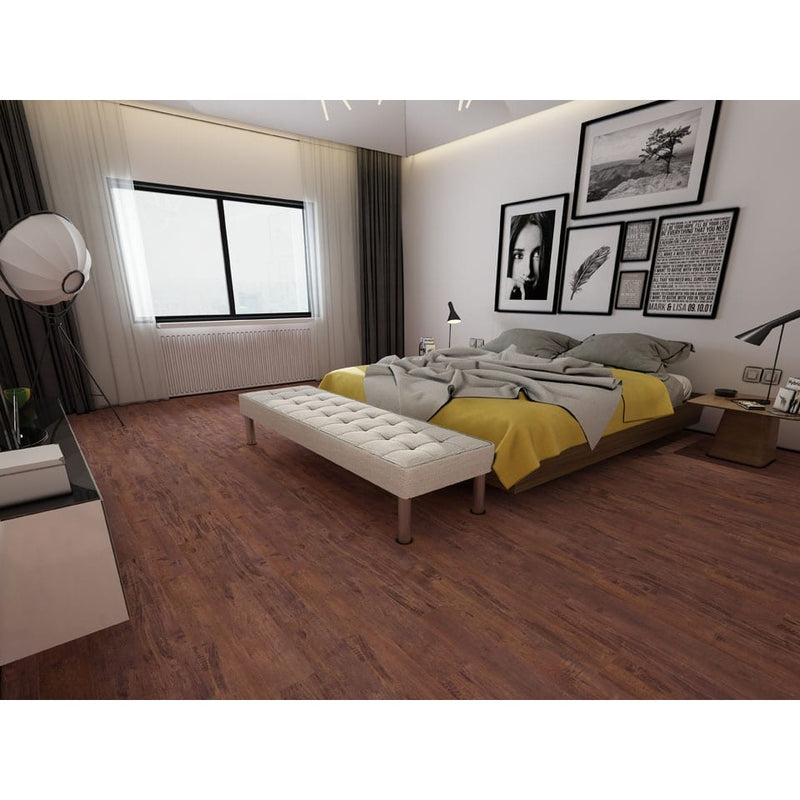 Green Touch Flooring premium collection vinyl flooring 48x7 Coffee Maple WF8607 room scene bedroom