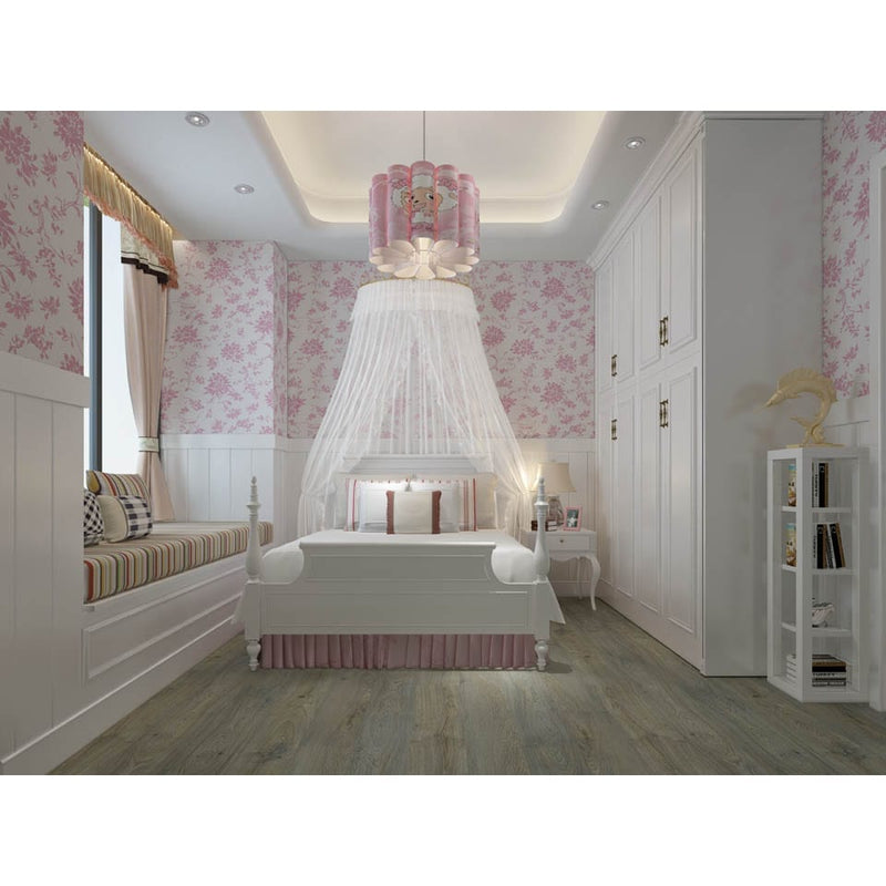 Green Touch Flooring premium collection vinyl flooring 48x7 Country Side Oak WF8602 kids room pink color wallpaper