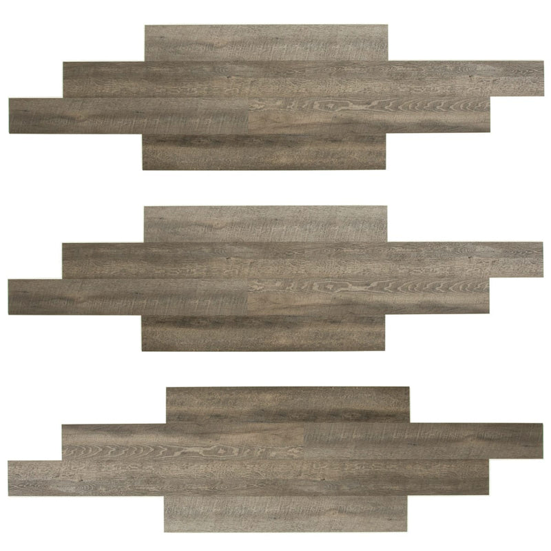 Green Touch Flooring premium collection vinyl flooring 48x7 Rustic Oak WF8603 product shot multiple planks top view