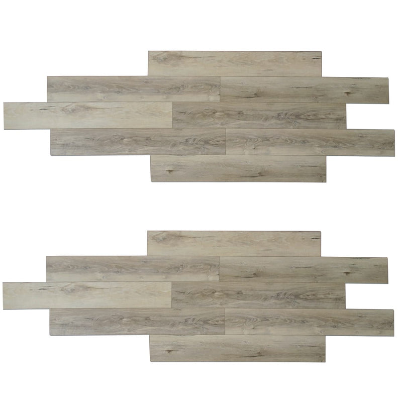 Green Touch Flooring rigid vinyl flooring LVT 48x7 Somerset SF508 product shot multiple planks topview
