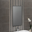 Gridscale concrete 12x24 matte ceramic floor and wall tile NGRICON1224 product shot wall view