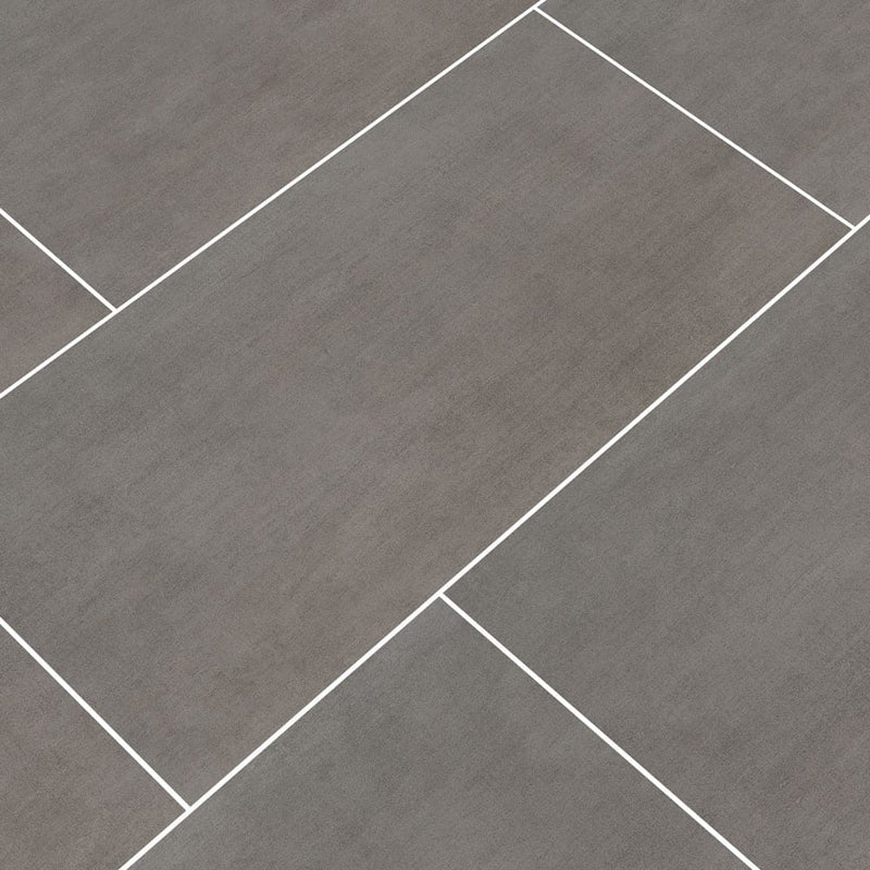 Gridscale Graphite Ceramic Floor and Wall Tile 12"x24" Matte - MSI Collection