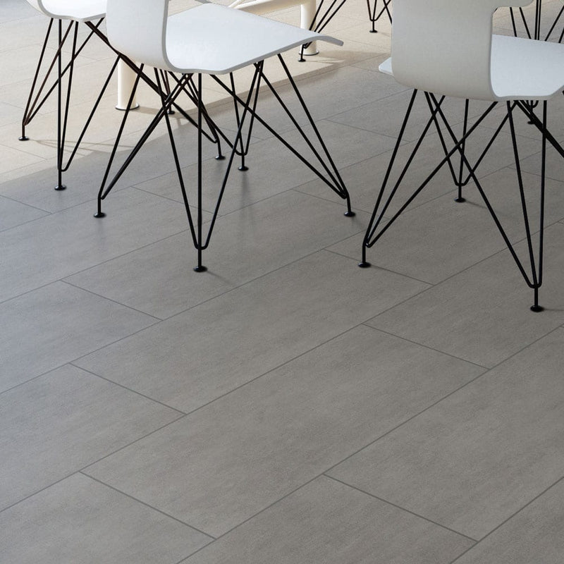 Gridscale graphite 12x24 matte ceramic floor and wall tile NGRIGRA1224 product shot multiple tiles closeup view