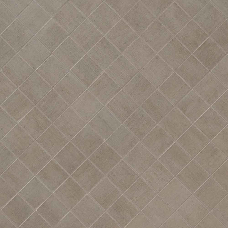 Gridscale Gris 12"X12" Ceramic Mesh-Monted Mosaic Tile 2"x2"- MSI Collection