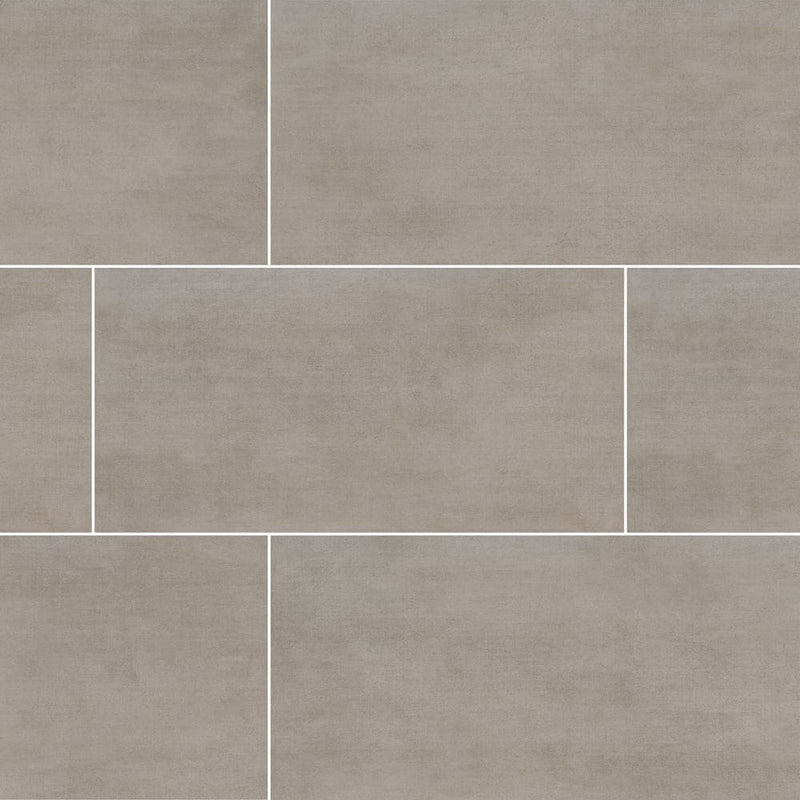 Gridscale Gris Ceramic Floor and Wall Tile 12"x24" Matte - MSI Collection