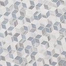 Harlow cube  11.58 x 12.56 glassstone metal blend mesh mounted mosaic tile SMOT-SGLSMT-HARCUB8MM product shot angle view