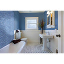Hawaiian sky 11.81X11.81 glass mesh mounted mosaic tile SMOT-GLSB-HAWSKY4MM product shot bath view