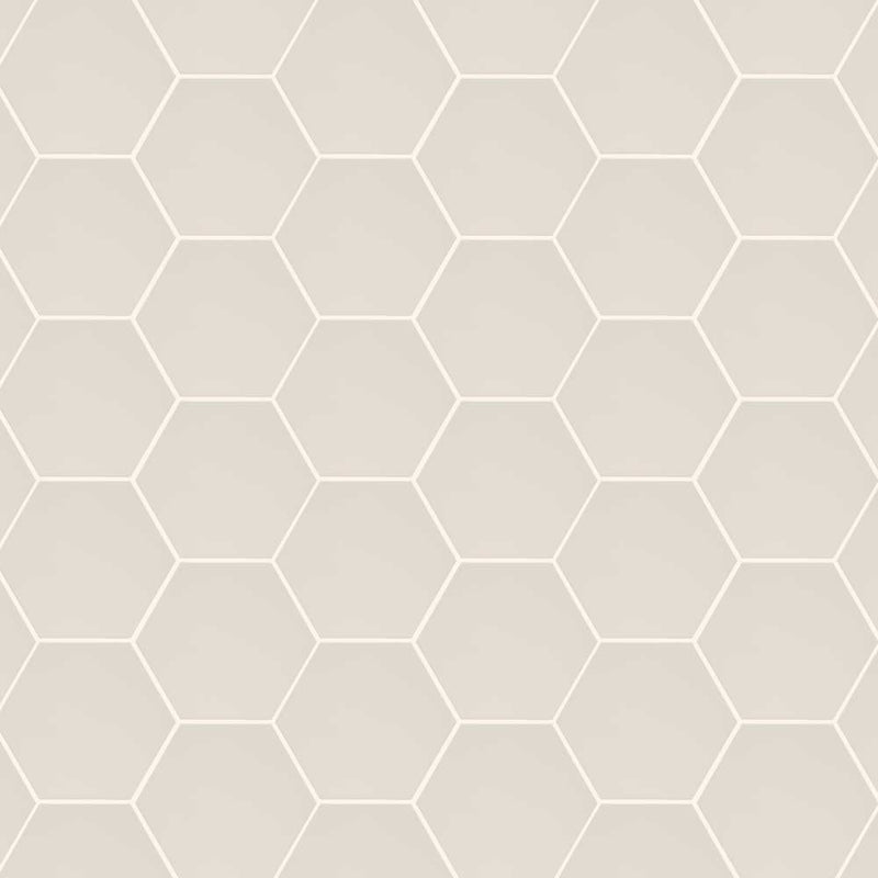 Hexley dove 9x10.5 hexagon matte porcelain field tile  msi collection NHEXDOV9X10.5HEX product shot wall view