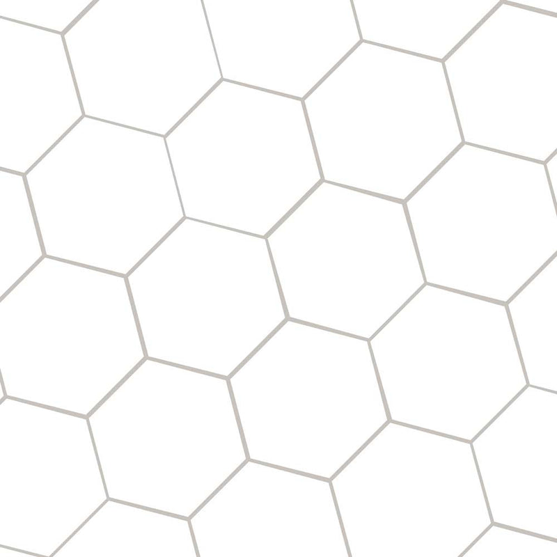 Hexley ecru 9x10.5 hexagon matte porcelain field tile  msi collection NHEXECR9X10.5HEX product shot angle view