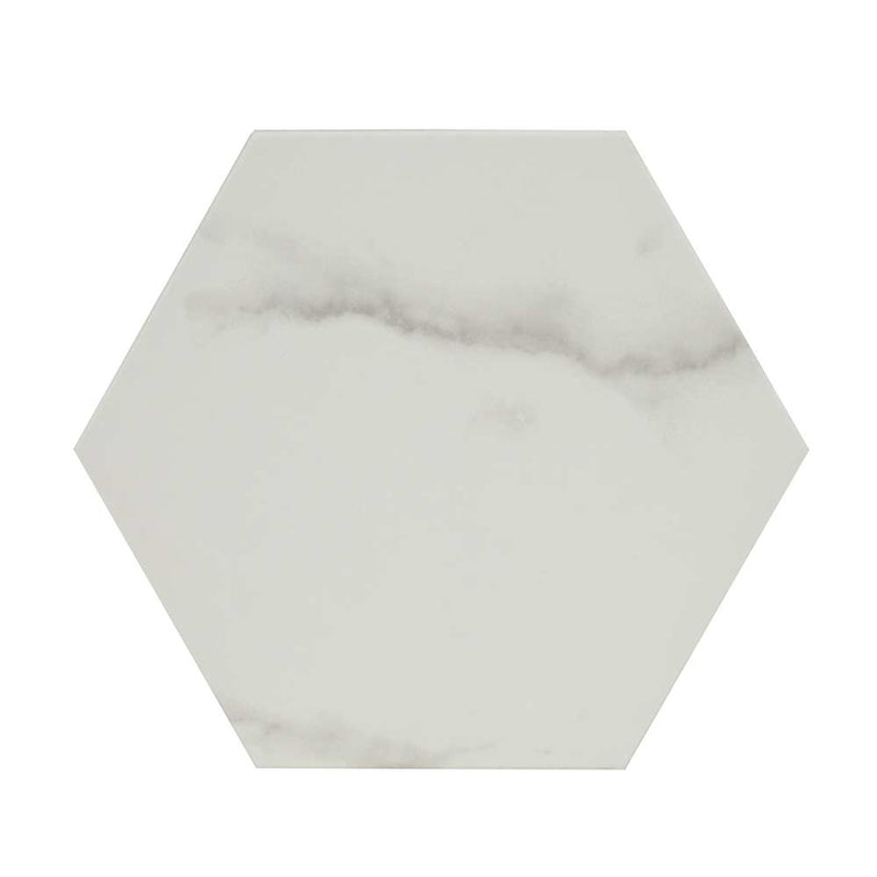 Hexley marbello 9x10.5 hexagon matte porcelain field tile  msi collection NHEXMAR9X10.5HEX product shot tile view 2