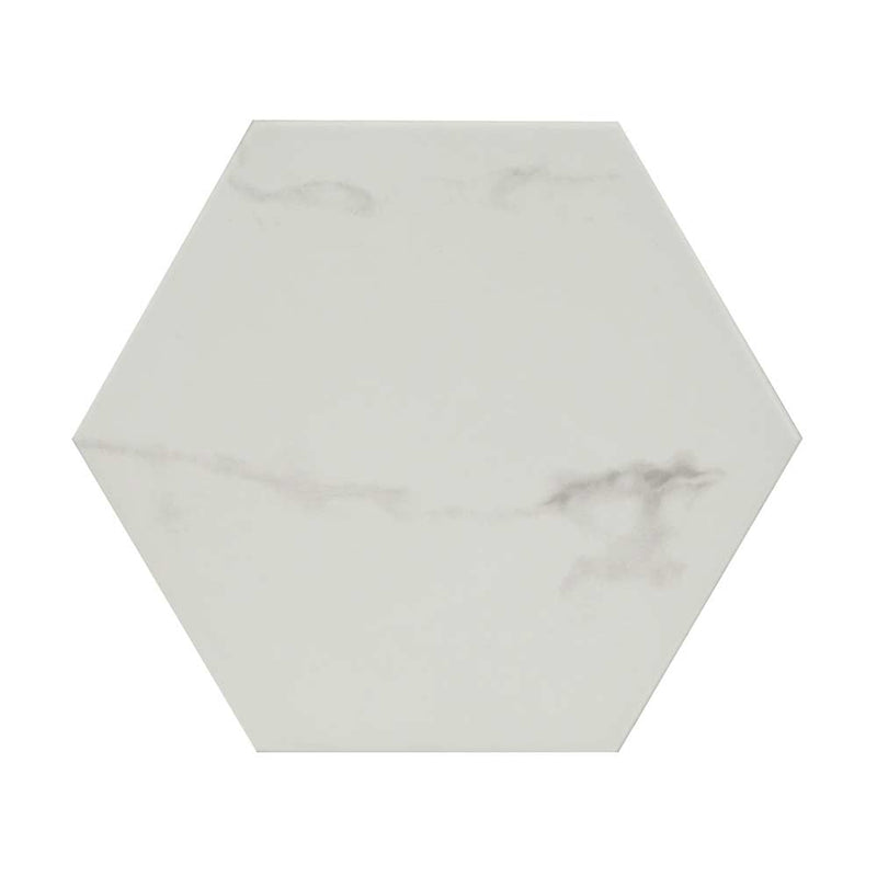 Hexley marbello 9x10.5 hexagon matte porcelain field tile  msi collection NHEXMAR9X10.5HEX product shot tile view 3