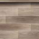 Highcliff greige 0.39 thick X 1.38 wide X 94.5 length luxury vinyl end cap molding VTTHIGGRE-EC product shot multiple tiles wall view